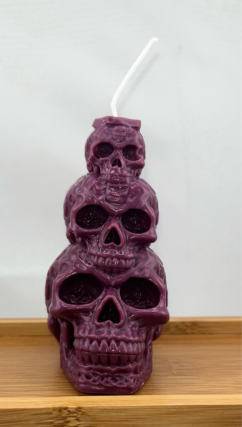 Tiered Skull Candle Warm Vanilla Sugar Scented