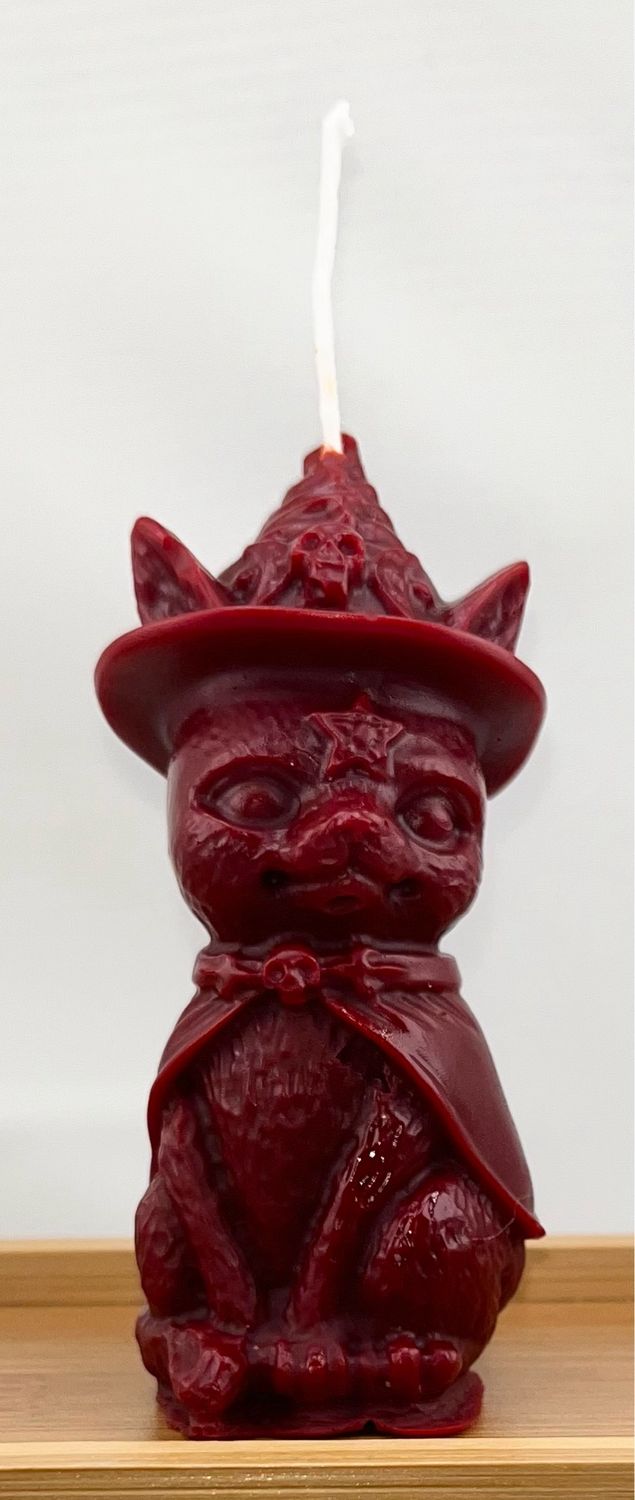 Witch Cat Candle Warm Vanilla Sugar Scented
