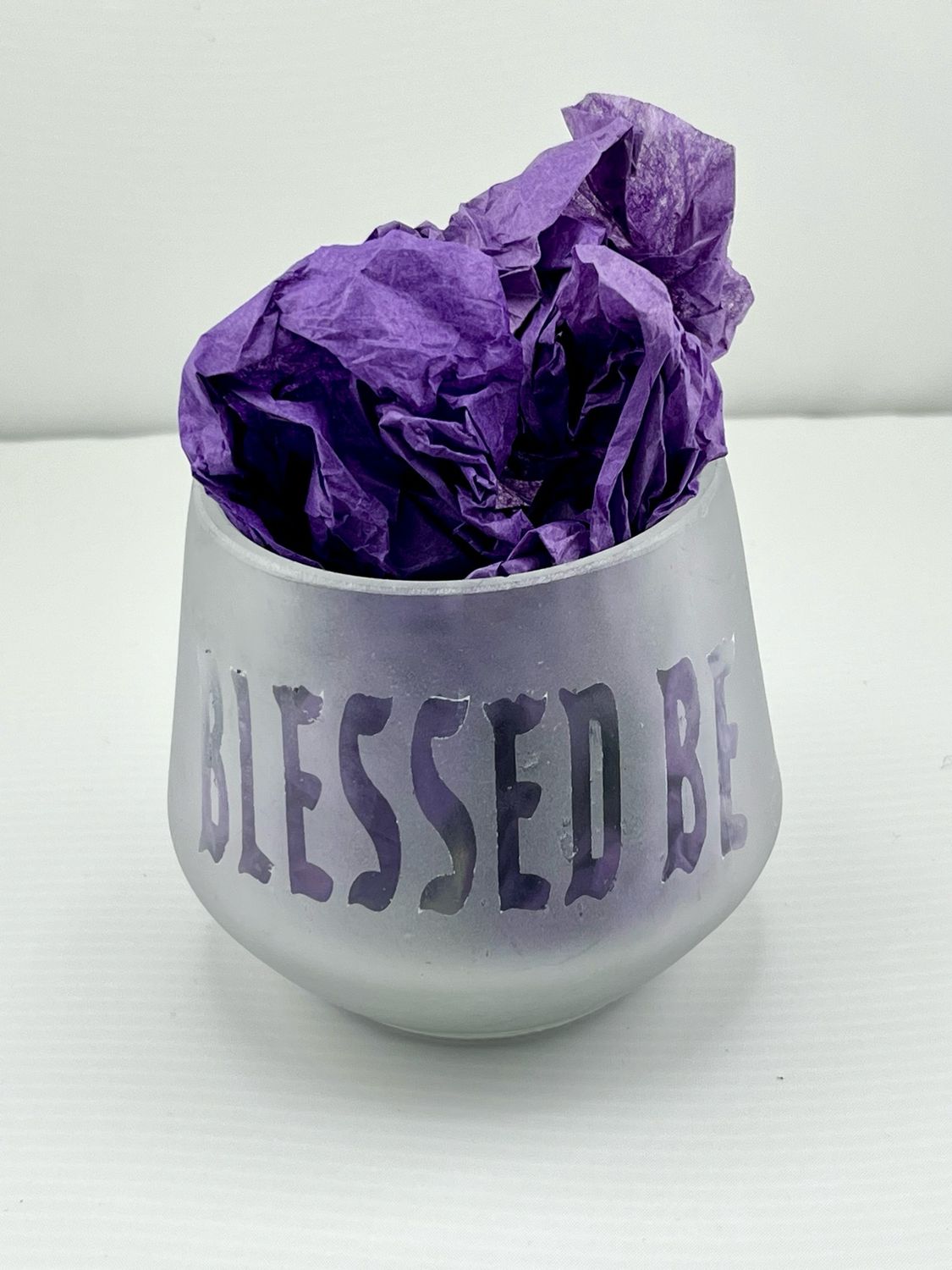 Etched Witchy Candle Holder