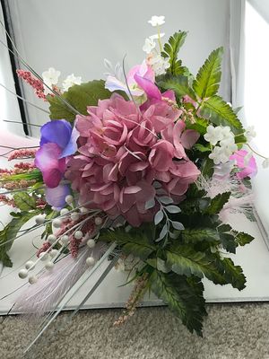 Cemetery Vase Flower Arrangement