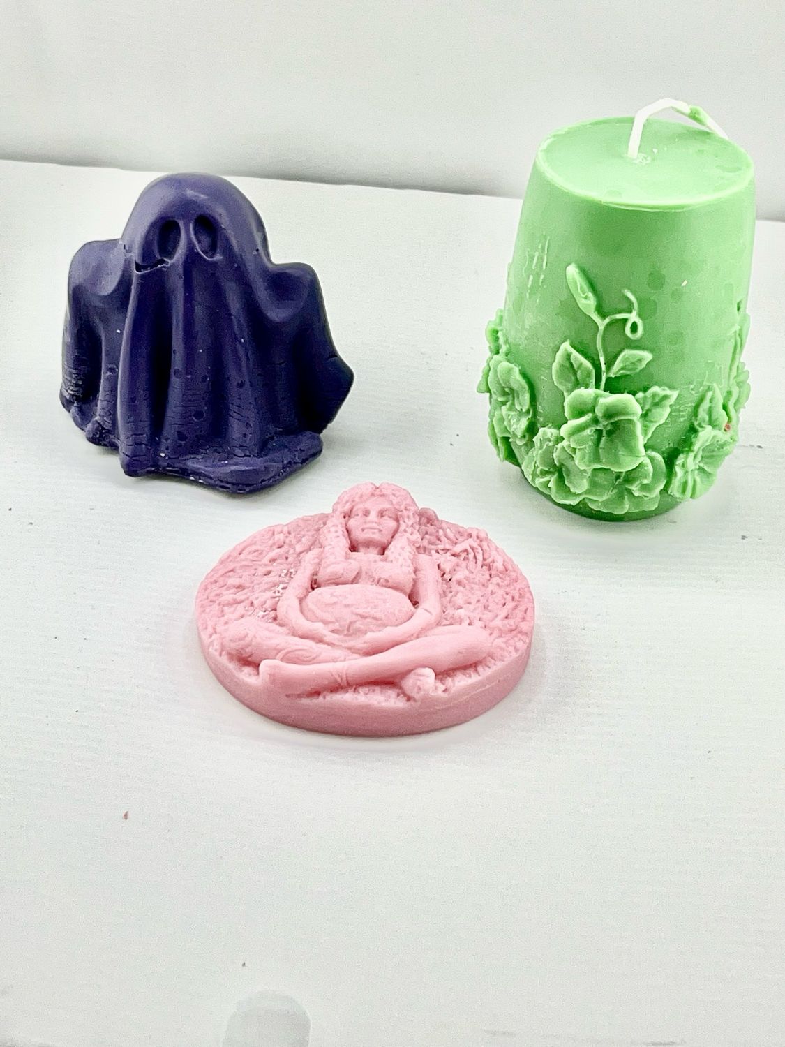 Witchy Candles- Ghost,Gaia,Flower Pillar