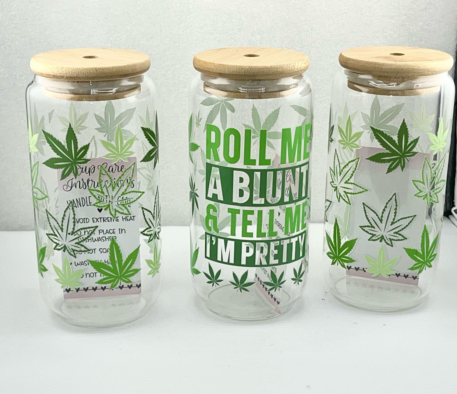 Weed Glass Tumblers 16oz