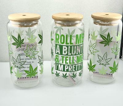 Weed Glass Tumblers 16oz