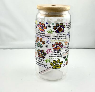 Dog Glass Tumbler