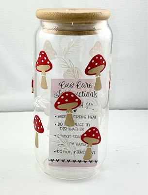 Mushroom Glass Tumbler