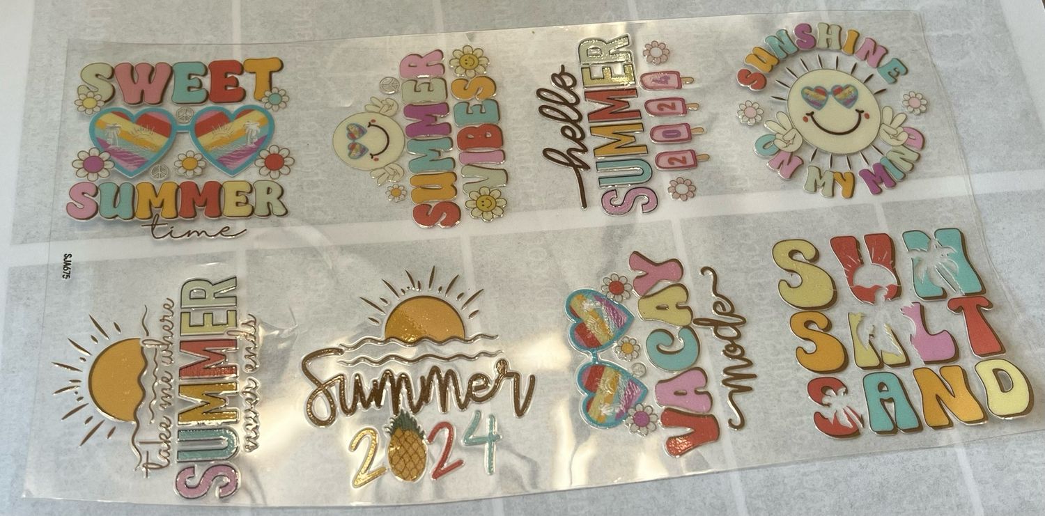 Summer UV DTF for Mugs &amp; Glasses