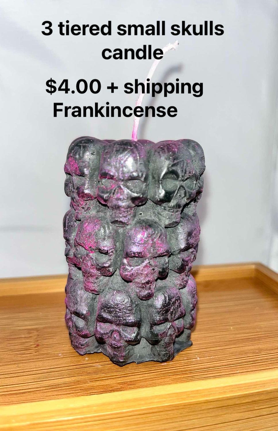 Stacked Skull Candle