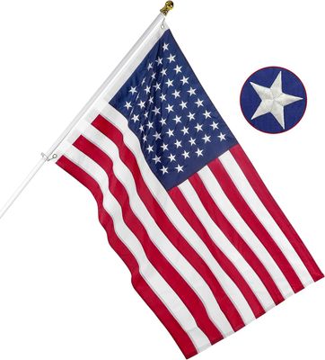 4th of July Decorations - Memorial Day Decorations - Patriotic Cloth American Embroidered Flag