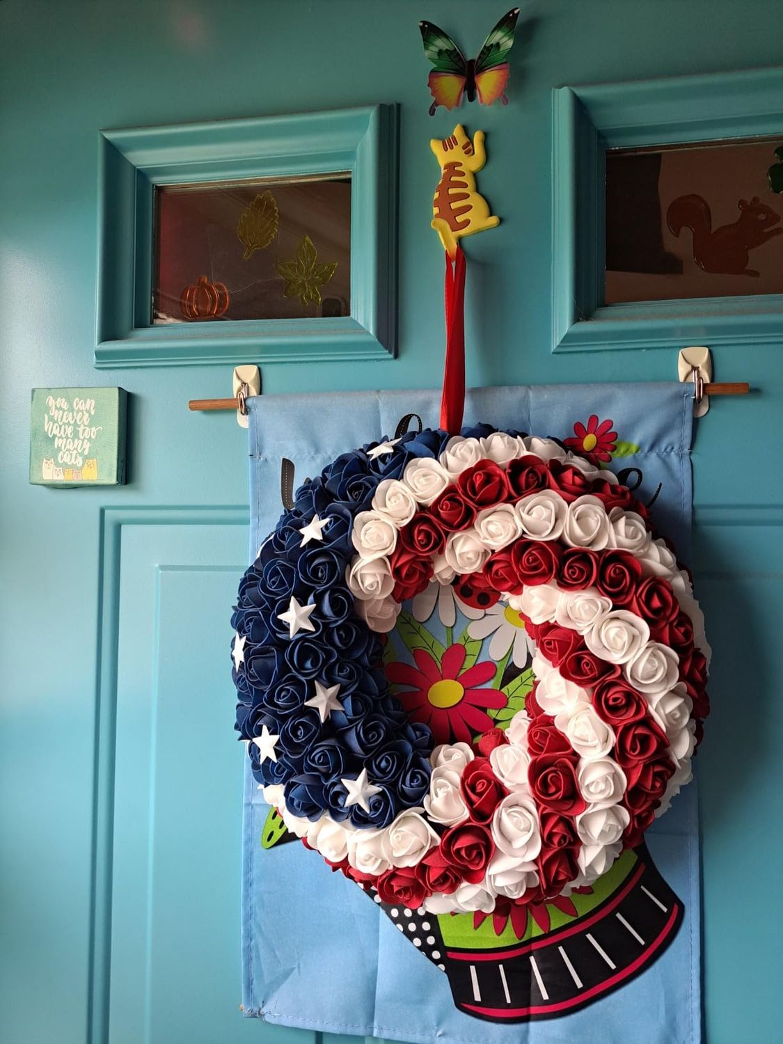 4th of July Decorations - Memorial Day Decorations Handcrafted Memorial Day Garland