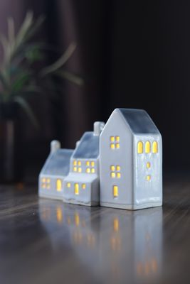 Dark Bluish Grey Houses set #06