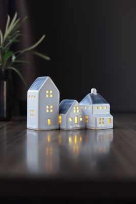 Dark Bluish Grey Houses set #03
