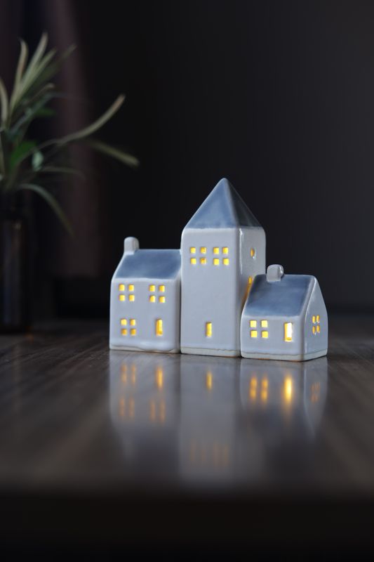 Dark Bluish Grey Houses set #05
