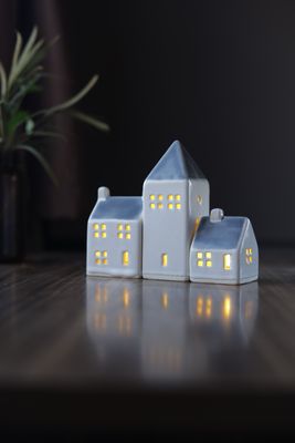Dark Bluish Grey Houses set #05