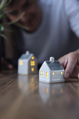 Dark Bluish Grey Houses set #11