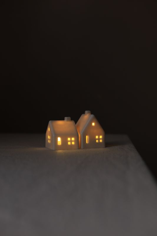 2 Porcelain Houses set #04