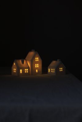 3 Porcelain Houses set #07