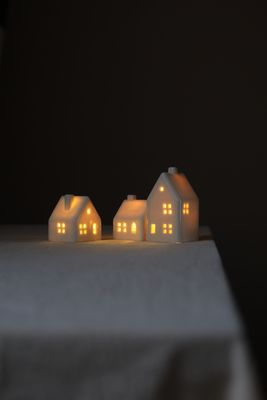 3 Porcelain Houses set #010