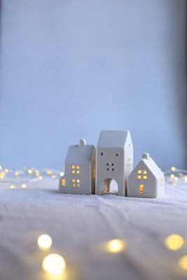 3 Ceramic Houses set #06