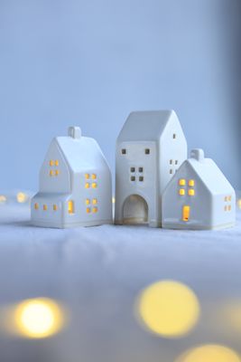 3 Ceramic Houses set #06