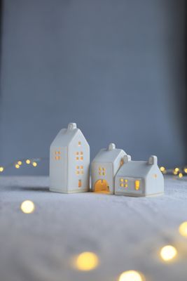 3 Ceramic Houses set #08