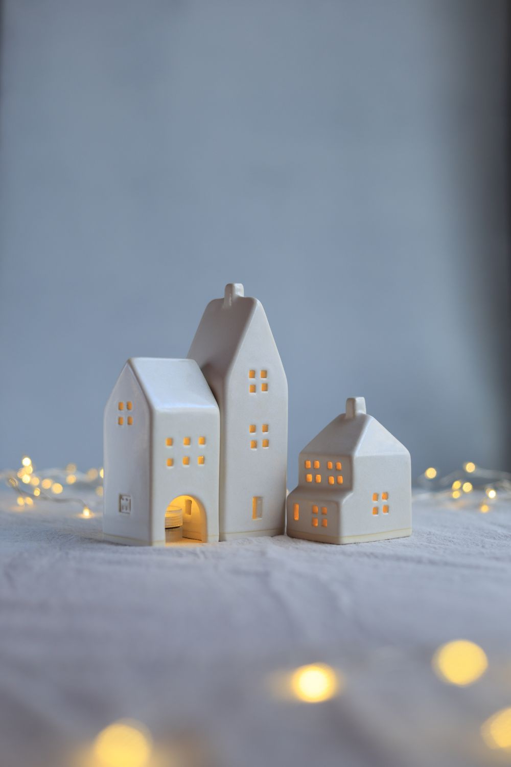 3 Ceramic Houses set #07