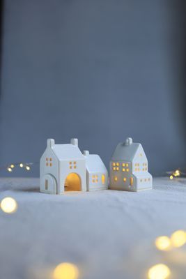 3 Ceramic Houses set #09