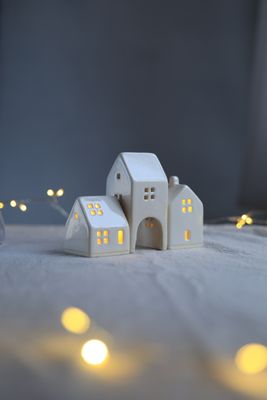 3 Ceramic Houses set #11