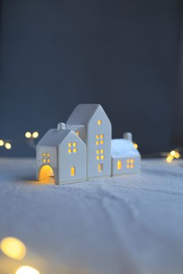 3 Ceramic Houses set #12