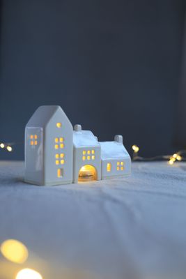 3 Ceramic Houses set #12