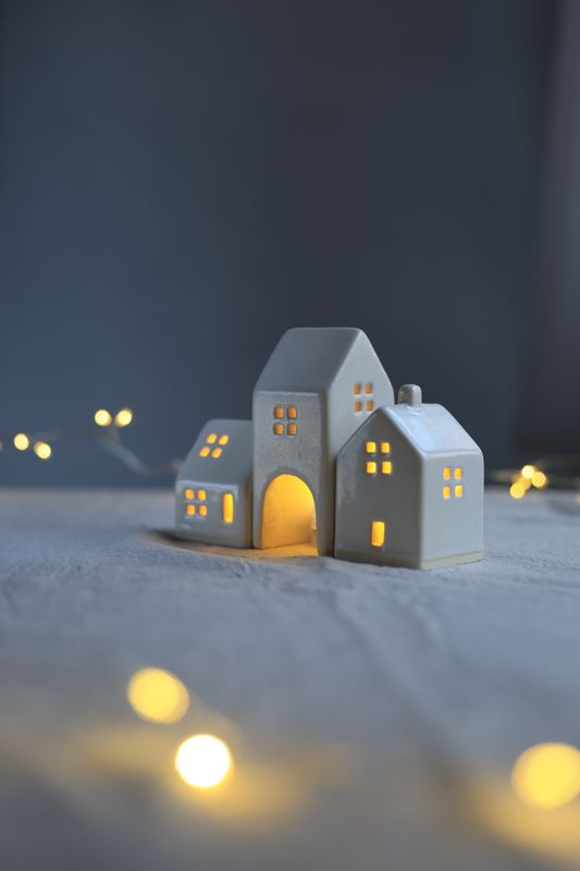 3 Ceramic Houses set #11