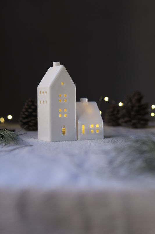 2 Porcelain Houses set #03