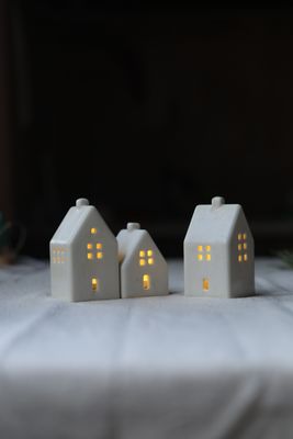 3 Ceramic Houses set #01