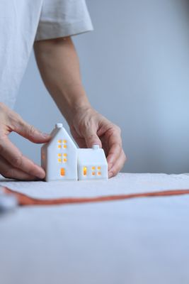 2 Ceramic Luminary Houses set #02