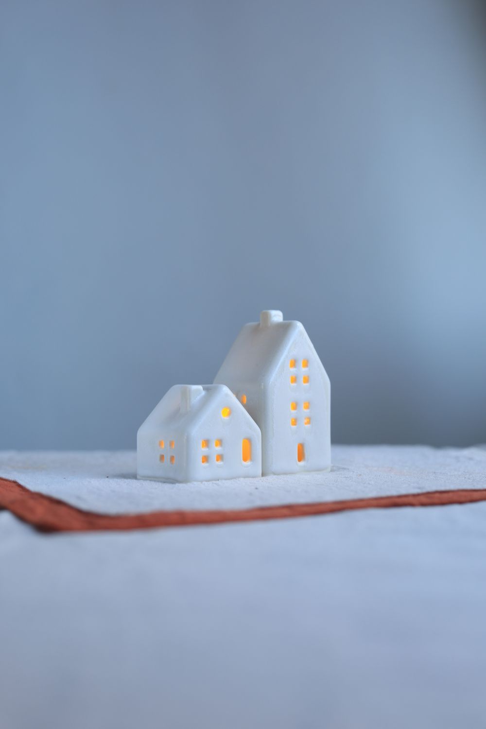 2 Ceramic Luminary Houses set #03