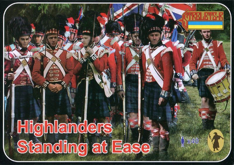 Highlander infantry standing at ease