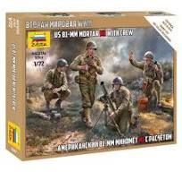 US 81mm mortar with crew