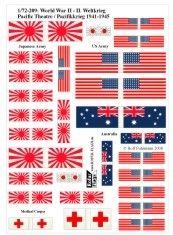 Vlaggen voor slag in Pacific