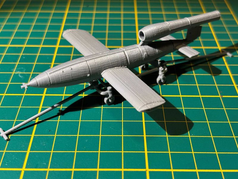 V1 rocket + handcart