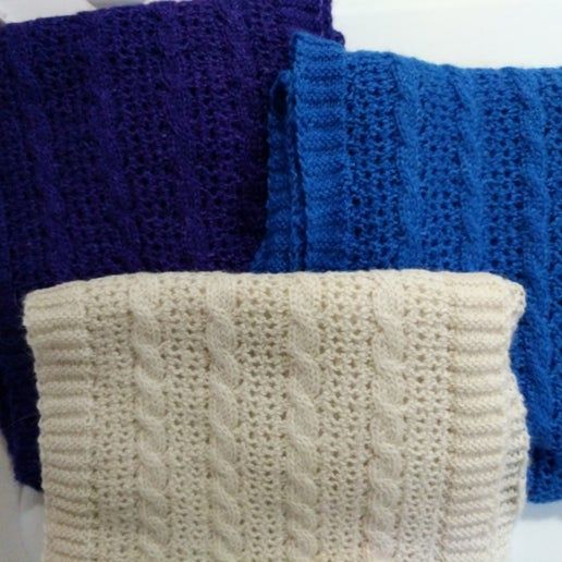 NEAFP Cable &amp; Lace Scarf