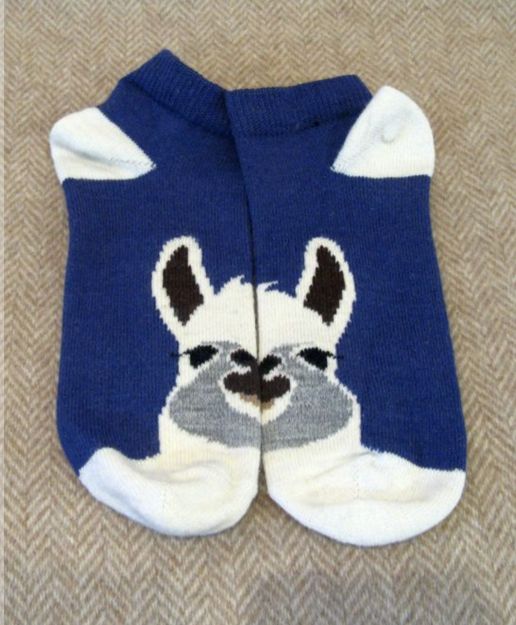 Alpaca Face Ankle Socks