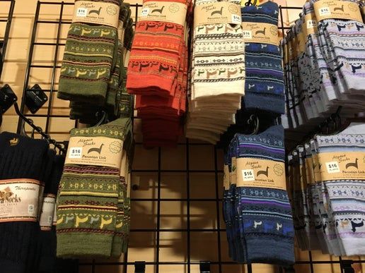 Alpaca Print Crew Socks