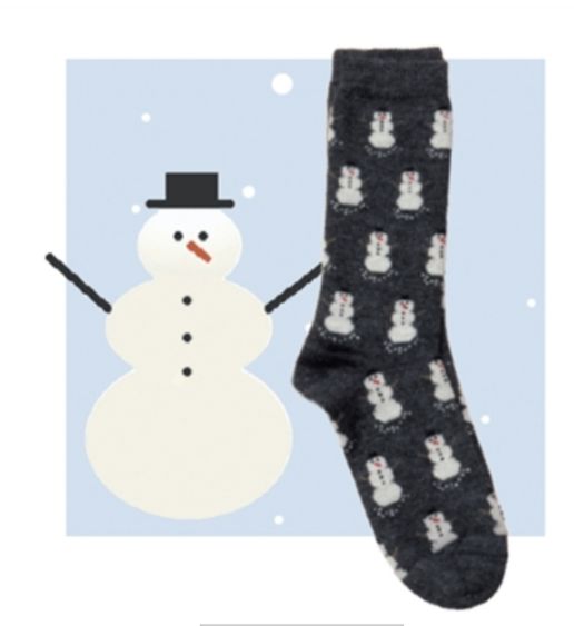 Alpaca Snowman Socks