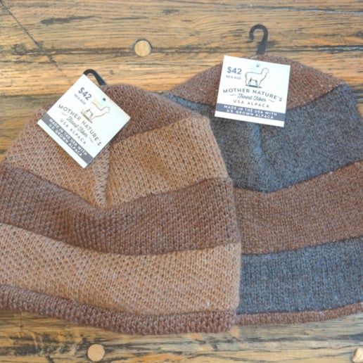 Alpaca Upcycled Striped Beanie