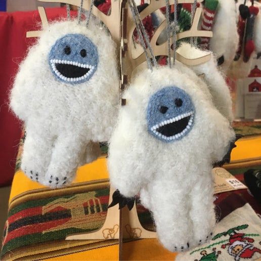 Fuzzy Yeti Ornament