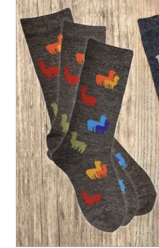 Kids Alpaca Rainbow Socks