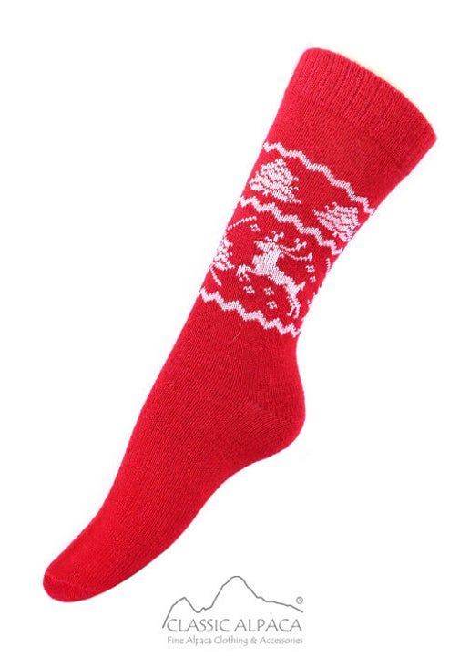 Alpaca Reindeer Christmas Socks