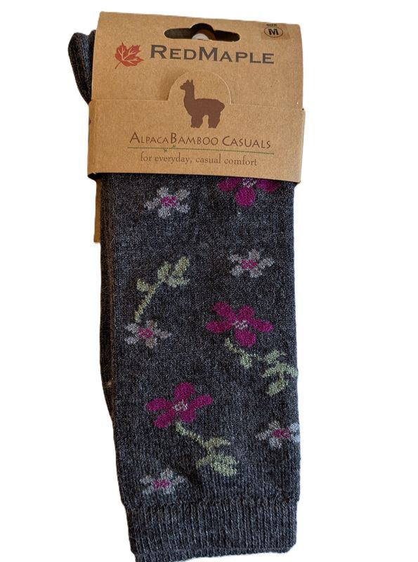 Alpaca Flower Socks