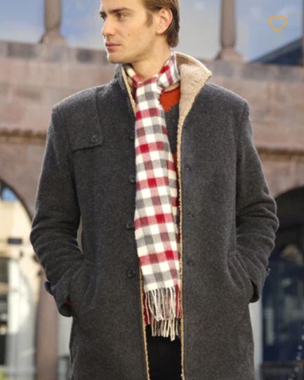 Checked Alpaca Scarf