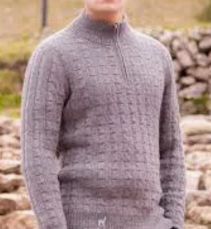Joseph Zip Neck Alpaca Sweater