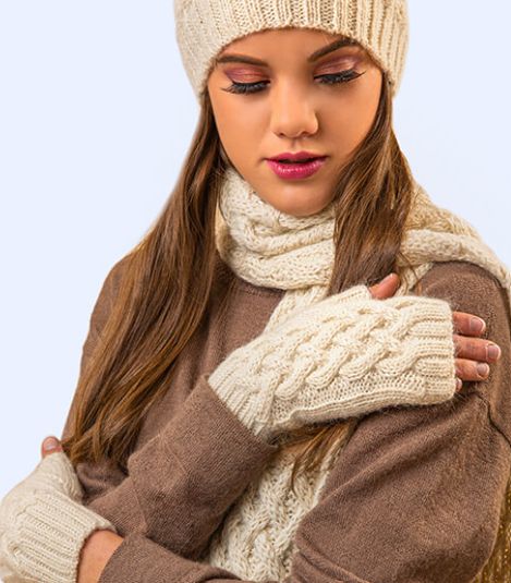 Shadow Cable Fingerless Gloves